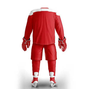 Uniformes de Hockey sobre Hielo Personalizados de Talla Grande, Transpirables, de Manga Corta, 100% Poliéster, con Nombres y Números de Equipo Personalizados, Pakistán - Product Image 3