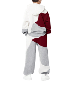 Survêtement d'hiver pour enfant, coupe oversize à épaules tombantes, en molleton 100% coton premium, style streetwear baggy - Product Image 2