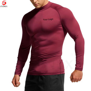 เสื้อแรชการ์ดแขนยาวผู้ชายแบบกำหนดเองสำหรับ OEM ป้องกันรังสียูวี แห้งเร็ว เป็นมิตรกับสิ่งแวดล้อม ระบายอากาศได้ดี รับผลิตแบรนด์ส่วนตัว - Product Image 1