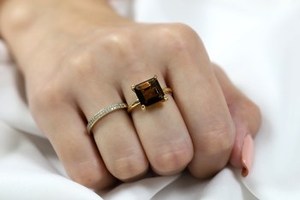Women's <b>Finger</b> Accessories Solid 925 Sterling Silver Natural Smoky Quartz Cushion Faceted Cut Gemstone Unisex <b>Rings</b> Fine Jewelry - Product Image 6