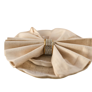 Porte-serviettes en acier inoxydable miroir argenté, élégance classique, moderne, durable, écologique, accessoires de table formels - Product Image 4