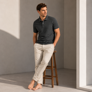 Polo homme tendance avec un design moderne, tissu doux, facile à porter, parfait pour le streetwear et les tenues quotidiennes, élégant et stylé. - Product Image 6