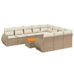 Set Divano da Giardino Beige Crema - Product Image 2