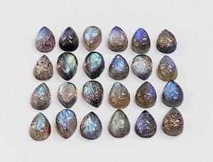 Cabujón de Labradorita Azul Flash en Forma de Pera de 7*5 mm, Gema Natural Suelta de Labradorita de Alta Calidad para la Fabricación de Joyas - Product Image 3