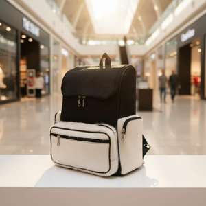 Sac à dos en cuir véritable fait main, en cuir de vachette, fermeture éclair, personnalisable avec lettres, unisexe, pour ordinateur portable, école, voyage, HNBP-0076 - Product Image 1