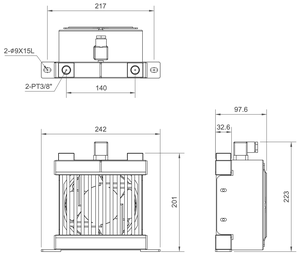 Súper Ventas: Enfriador de Aceite Hidráulico de Placas de Aluminio TL06 con Ventilador, Larga Vida Útil, Sistema de Refrigeración Hidráulica - Product Image 2