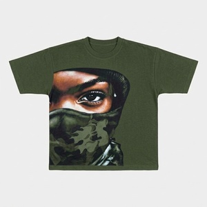 Men's Vintage T-Shirt 275gsm Short Sleeve Acid Washed Cotton Solid Anti-Pilling New Trendy <b>Blank</b> Design 100% Cotton - Product Image 5