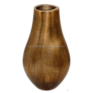 Vases à fleurs et Pots de fleurs en métal antique en laiton doré de haute qualité pour hall d'entrée chambre salon bureau intérieur de la maison - Product Image 2