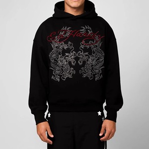 Sweat-shirts à capuche en polaire 100% polyester à séchage rapide pour hommes, best-sellers de l'hiver, avec strass - Personnalisables à bas prix - Product Image 1