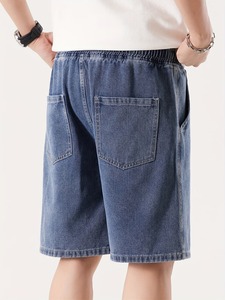 Shorts en jean pour hommes, élégants, de haute qualité, décontractés pour l'été, taille basse, séchage rapide, à prix raisonnable, avec poches, tissu respirant tissé - Product Image 2