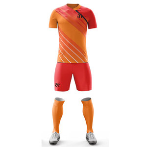 Tenues de football toutes saisons pour l'été – Kits complets en polyester/spandex haute extensibilité, maillot à manches courtes et short tricoté - Product Image 2