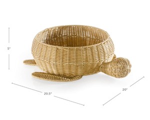Handwoven Natural Rattan Turtle Shaped <b>Storage</b> <b>Basket</b> Natural <b>Wicker</b> Toy <b>Basket</b> & Decorative Home Organizer Made in Vietnam - Product Image 4