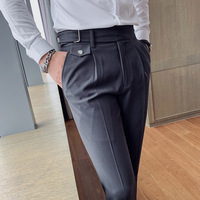 Nouveau pantalon de costume formel pour homme 2026 en velours côtelé respirant 100 % haute qualité couleur unie en promotion
