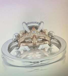 แหวนหมั้นผู้ชายสีทองคำขาวชุบโรเดียมสไตล์ฮิปฮอปประดับเพชรโมอิสซาไนต์เม็ดเดี่ยว - Product Image 4