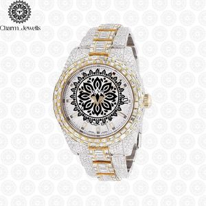 Montre de luxe Charm_Jewells en acier inoxydable, 42 mm, ronde, analogique, à quartz, pour homme et femme, bracelet tendance avec cristal saphir - Product Image 1