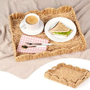 Bandeja Artesanal de Jacinto de Agua, Hecha a Mano, Natural, para Servir y Exhibir, Venta al por Mayor, OEM, Ligera, Ecológica, Vietnam - Product Image 2