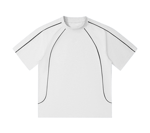 ผู้ผลิตเสื้อยืดกีฬาแบบมีแถบตัดสีตามสั่ง เสื้อยืดคอตตอนพรีเมียมคุณภาพสูง รับผลิตแบบ OEM แบรนด์ส่วนตัว พิมพ์ลายสกรีน - Product Image 5