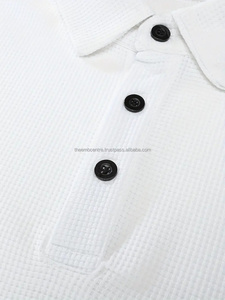 Nouvelle mode d'été T-shirt en coton gaufré à motif uni pour hommes, à manches longues, vêtements de sport décontractés, coupe ajustée, respirant, options de grande taille - Product Image 3