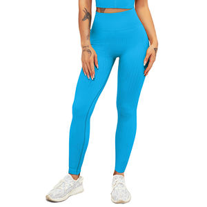 Ropa Deportiva con Logotipo Personalizado, Leggings de Yoga Ajustados, Leggings de Gimnasio de Cintura Alta de Algodón y Elastano para Mujer - Product Image 1
