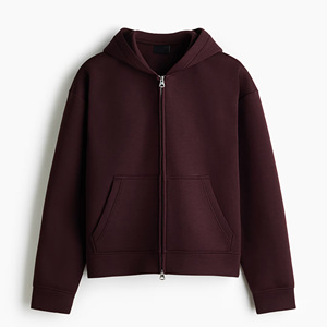 Sweat-shirt à capuche surdimensionné pour homme en polyester/coton avec logo personnalisé, épaules tombantes, double fermeture éclair, tricot jersey - Product Image 1