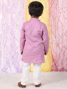 Ensemble kurta rose, vêtements ethniques pour enfants, tenue traditionnelle, vêtements de fête, long kurta pyjama, vêtements élégants et confortables - Product Image 2
