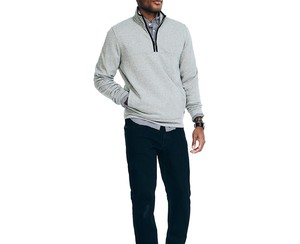 Sweat à capuche demi-zippé pour homme de haute qualité, en tissu tricoté respirant, impression de logo personnalisée, grandes tailles, vente en gros, conception OEM disponible - Product Image 3