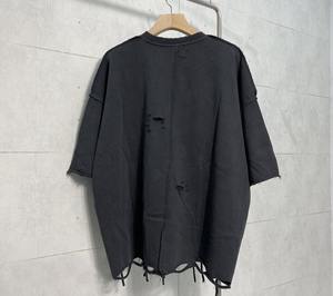 Camiseta de Alta Calidad para Hombre, Personalizada, a la Moda, Holgada, con Agujeros, Estilo Hip-hop, Desgastada, Talla Grande - Product Image 6