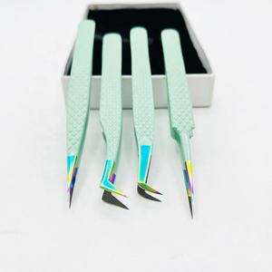 Professional Nomex International Fiber Pointed Solid Stainless Steel Diamond Grip Hand Tested Custom Logo Eyelash Extension - Product Image 3