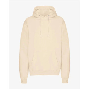 Sweat-shirt à capuche gris clair pour homme, coupe classique, couleur unie, en coton French Terry, pour l'automne - Product Image 3