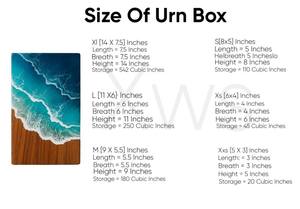 Urna Funeraria de Palisandro con Diseño de Resina Ola Oceánica, Recuerdo Conmemorativo - Product Image 4