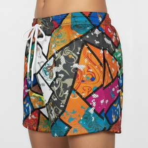 Pantalones Cortos de Verano para Niños Pequeños con Cintura Elástica, Diseño de Fútbol Americano con Salpicaduras Teal, Sin Aranceles, Listos para Enviar (RTS) - Product Image 4