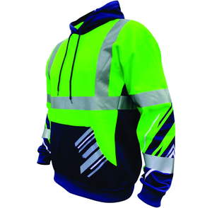 High Visibility Work <b>Jacket</b> Reflective Safety Vest for Road Construction Warehouse Utility and Outdoor <b>Workers</b> - Product Image 4