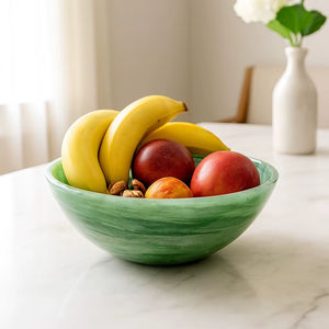 Tazón para servir hecho a mano con resina epoxi para decoración del hogar de diseño, con arte experto y construcción duradera. - Product Image 1