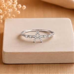IGI Certified Round Brilliant Cut Lab Grown Diamond Minimal 10K 14K 18K Solid Gold Diamond Engagement <b>Ring</b> Color E Clarity VVS - Product Image 2