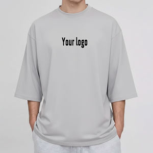 T-shirts pour hommes 2026 de qualité supérieure, personnalisés avec logo imprimé numériquement, couleur personnalisée, épaules tombantes, écologiques, respirants, 100 % coton - Product Image 4