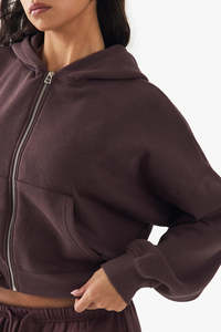 Sweat à capuche zippé personnalisé pour femme, avec logo frontal, 100 % coton, haute qualité, pull personnalisé, vente en gros - Product Image 3