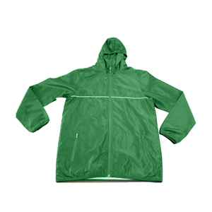 Veste imperméable à capuche pour homme, couleur unie, polyester, automne, fermeture éclair, coupe classique - Product Image 2