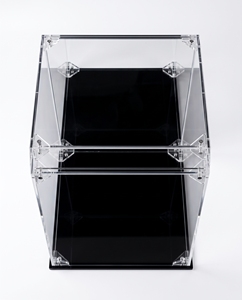 Modern Wholesale <b>Acrylic</b> Display Case Clear Action Figure Models Toy Display Box <b>Mirrored</b> Back Front Door Customized - Product Image 3
