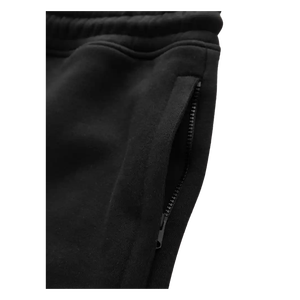Men's Solid Black Bermuda Shorts Cotton Casual Elastic Waist Mid Rise With Pockets Breathable Knitted Style - Product Image 5
