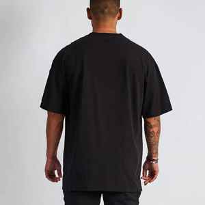 T-shirt en toile de coton uni de haute qualité, respirant et à séchage rapide, col rond, 220 g/m², noir, pour campagne électorale, personnalisable et économique - Product Image 2