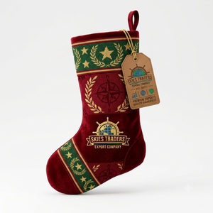 Chaussette de Noël en tricot torsadé hybride rouge velours, broderie dorée personnalisée, bordure en fausse fourrure blanche, vente en gros - Product Image 2