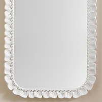 Miroir mural décoratif moderne personnalisé en bois d'ingénierie sculpté, motif floral torsadé, pour salon