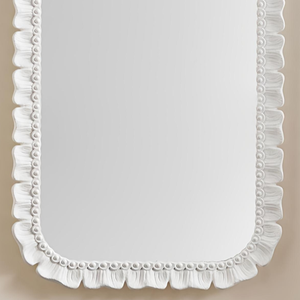 Espejo Decorativo de Pared de Madera, Estilo Bohemio, Decoración de Baño con Marco de Espejo con Diseño de Flor Retorcida, Acento Floral para Sala de Estar - Product Image 6