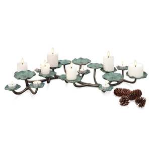 Support de bougie avec motif floral, 8,43 pouces, en métal durable, décoration d'intérieur - Product Image 3