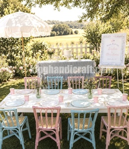 Natural Handmade Rattan Kids <b>Chairs</b> <b>for</b> Kids <b>Tables</b> Birthday Parties Outdoor Events and Wholesale Furniture Supply - Product Image 3