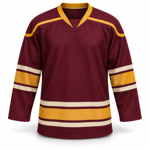 Maillot de hockey sur glace pour hommes 100% polyester, service OEM, respirant, séchage rapide, grandes tailles, nouvelle arrivée, design personnalisé - Product Image 1