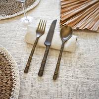 Ensemble de couverts en laiton, style vintage, pour décoration de table de mariage, vaisselle, décoration de table de ferme, cadeaux pour la maison