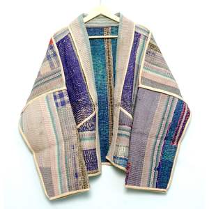 เสื้อแจ็คเก็ตผ้าฝ้ายปะติดปะต่อหลากสีสไตล์อินเดีย งานแฮนด์เมด  รักษ์โลก เหมาะสำหรับใส่ลำลอง - Product Image 5