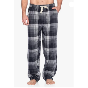 Pantalones de Pijama para Hombre de Alta Calidad, 100% Algodón, Franela Suave, Ropa de Dormir Informal con Logotipo Personalizado en la Cintura, Diseño a Cuadros - Product Image 1