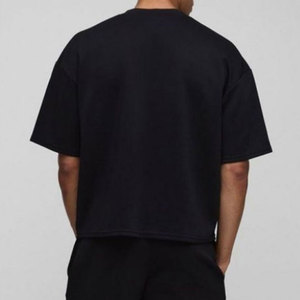 Camiseta de Hombre de 270 Gramos, Negra, Corte Holgado, Cuello Redondo, Manga Corta, Oversize, de Algodón, Estilo Casual y Urbano - Product Image 2